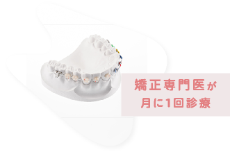 矯正専門医が月に1回診療